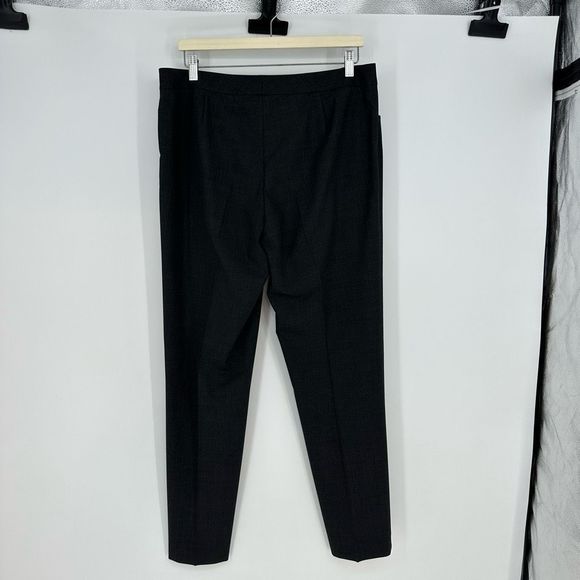 Lafayette 148 Stretch Wool Irving Pants Size 10 Grey Office Classic - Picture 4 of 10